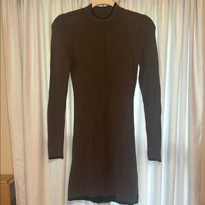 Chic Long Sleeve Dark Green Dress